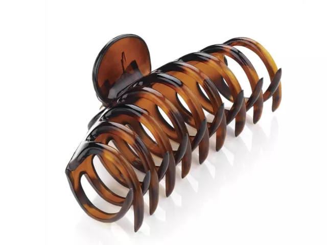 9cm Brown Round Plastic Sausage Hair Claw Clip Clamp Hair Accessory