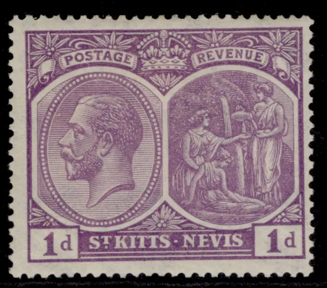 ST KITTS-NEVIS GV SG39, 1d deep violet, M MINT.