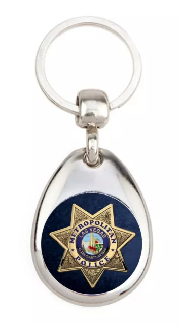 Metropolitan Police Las Vegas Nevada Etoile Sherif USA Porte clé en métal