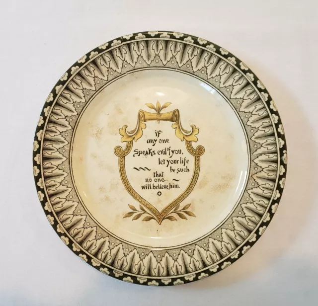 Royal Doulton Series Ware Dinner Plate Quote If Any One Speaks Evil Of You