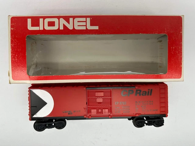 O Gauge Lionel Box Car Railroad Train #6-9703 CP Rail #9703.