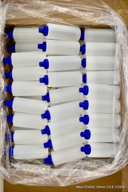 12 oz Natural HDPE Plastic Cylinder with Flip Top Tab Caps with valve 300 units 3