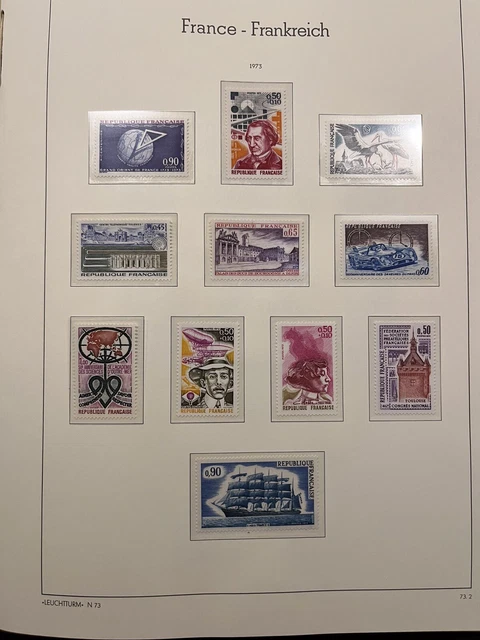 France stamps Lot 11 (page Not Included)  1973 MNH
