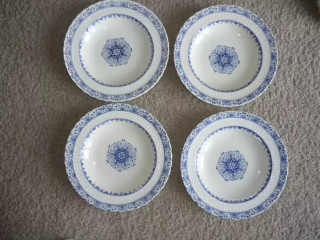Set Of 5 Antique Mintons Dinner Bowl/Plates/ 'Kerry' Pattern/ Late 1800'S