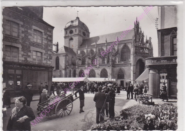Cpsm 61000 Alençon Place Of L'Church Notre Dame Shops EDT Yvon