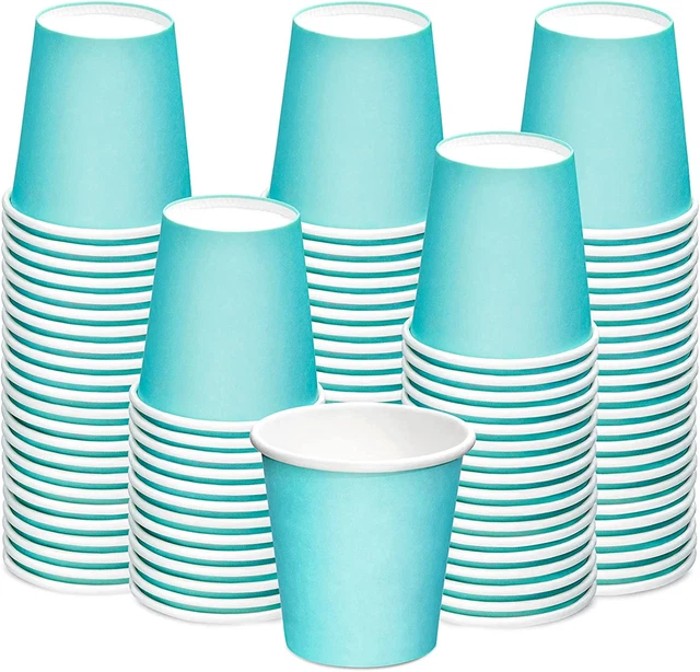 Giwrmu 100 Pack 3 Oz Paper Cups, Disposable Bathroom Cups, Mouthwash Paper Cups,