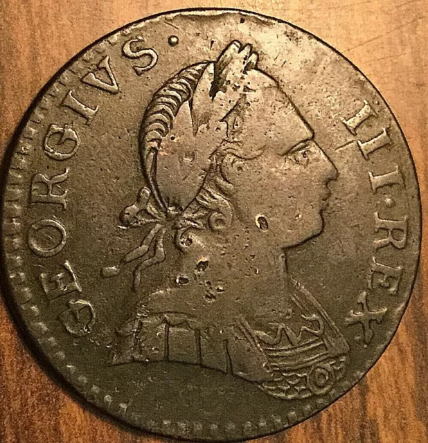 1774 UK GB GREAT BRITAIN HALF PENNY - Non regal - Interesting coin