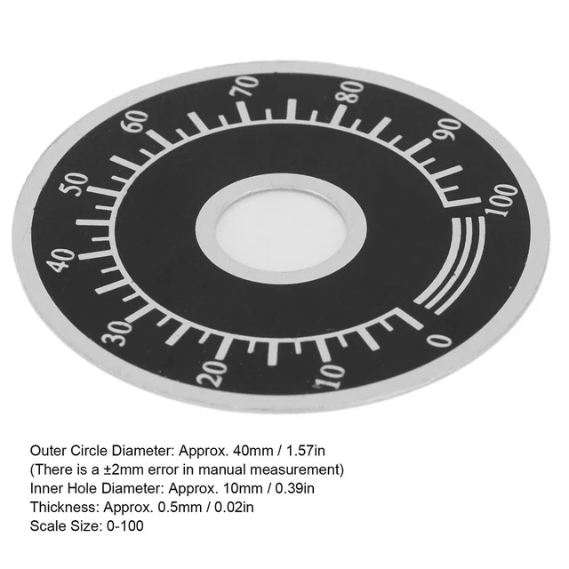 Disque de cadran en alliage d'aluminium robuste pour remplacement et utilisation