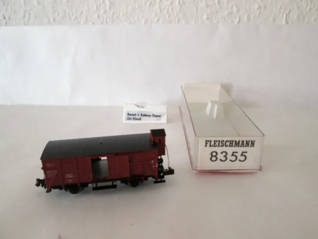 Fleischmann 8355 Spur N  2achs. ged. Güterwagen mit Brh. der DB