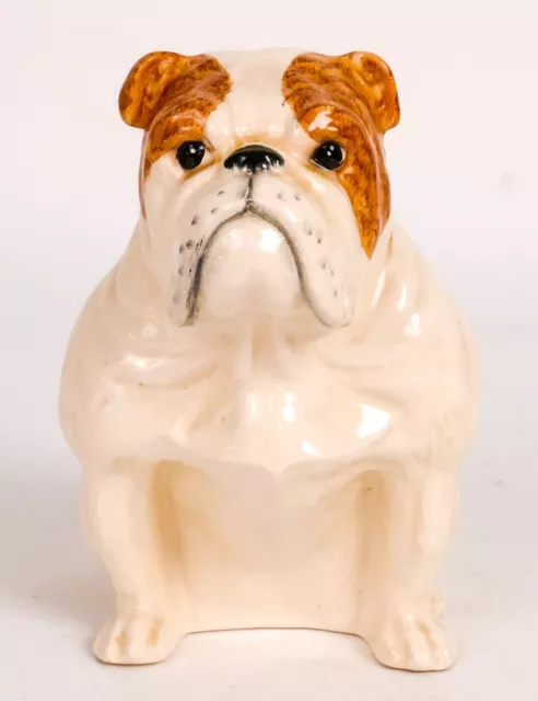 Beswick Dogs 'Bulldog' D222 White and Tan Gloss - Made in England!