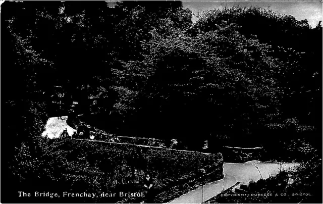 Postcard  Bristol Frenchay - The Bridge - Animated Scene  - Rp - Circa 1913