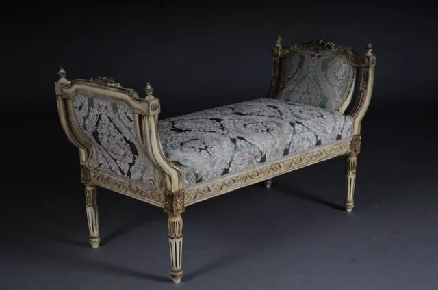 B-Dom-84 Noble Française Banquette, Gondole Dans Louis Seize XVI