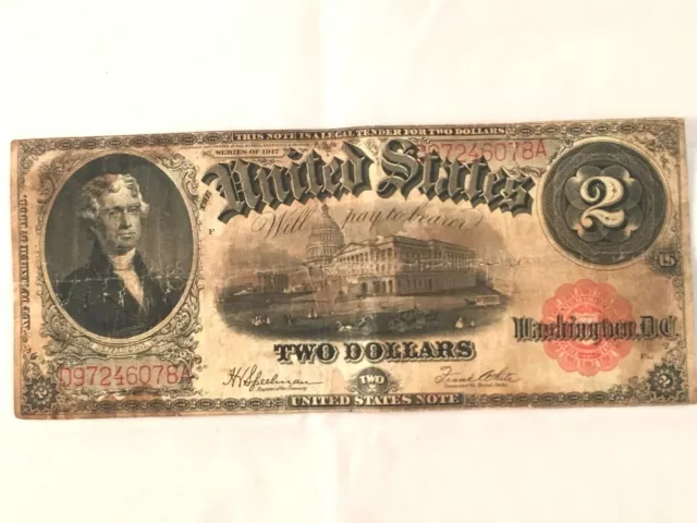 Series of 1917 @ dollar Bill United States, Large Size, Red Seal