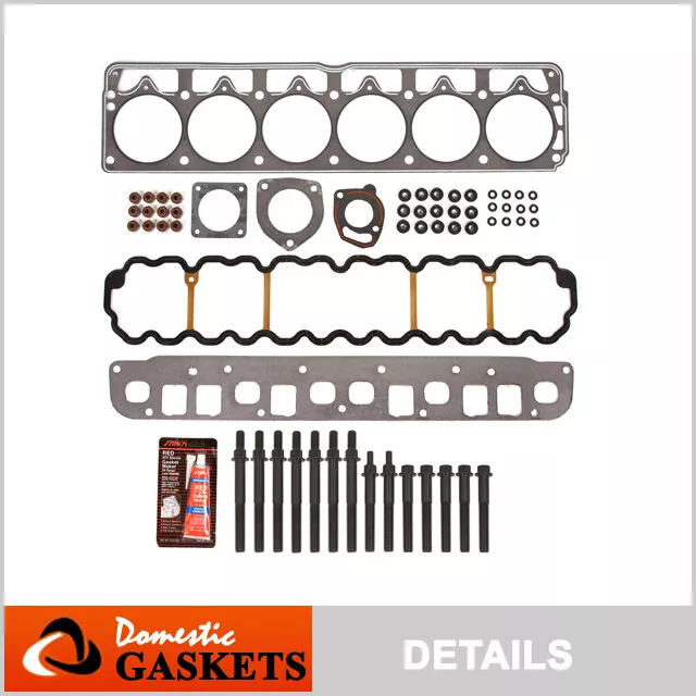 Fits 99-03 Jeep Grand Cherokee Wrangler TJ 4.0L OHV Head Gasket Head Bolts Set