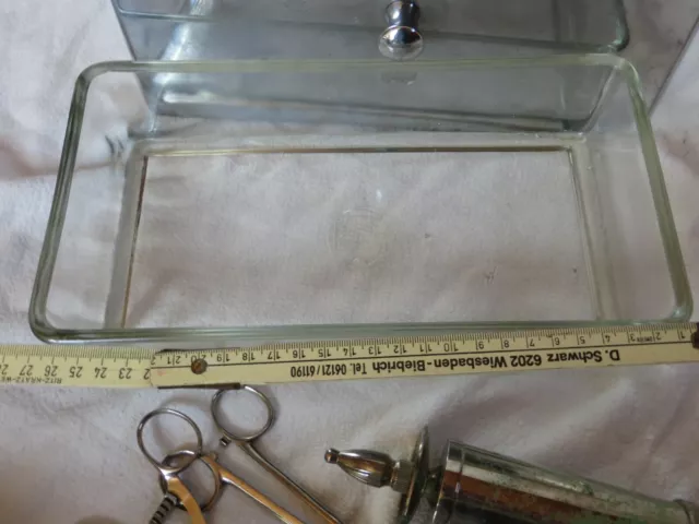 Behälter Instrumentenschale Vintage Glas Assistent Erka Bauhaus Deckeldose 3