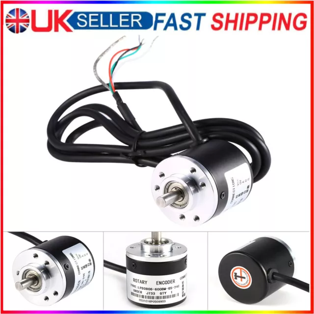 600P/R 6mm Shaft Photoelectric Incremental Rotary Encoder DC5V-24V AB Two Phases