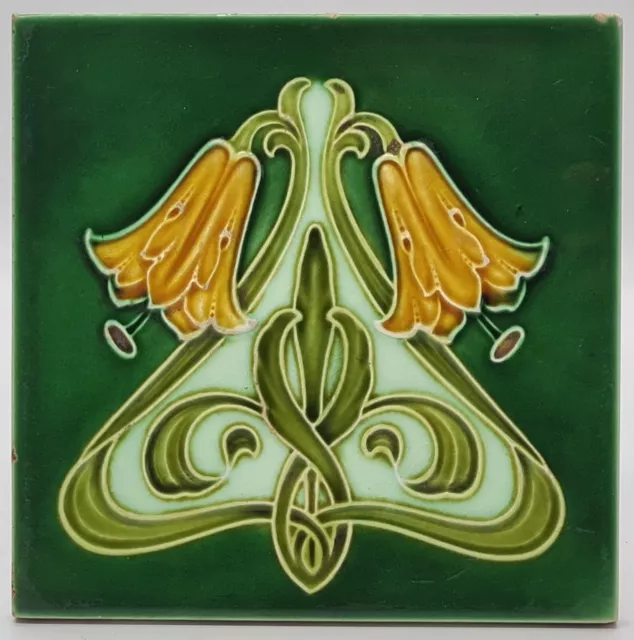 Minton Hollins & Co Patent Majolica Fireplace Tile 1909 AE2