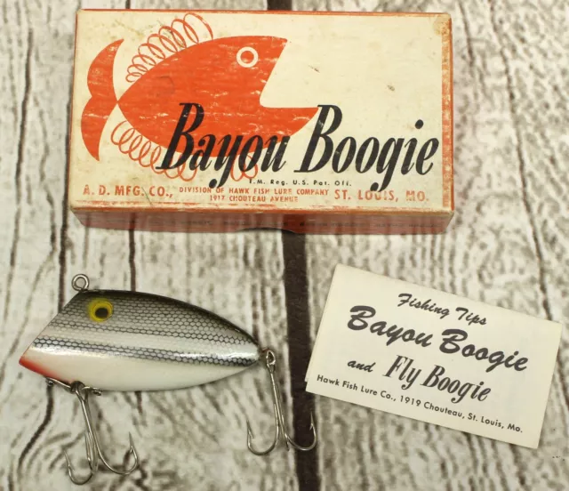 VINTAGE BAYOU BOOGIE Antique Fishing Lure in Correct Box Model 602 Pearl  JT5 $26.77 - PicClick