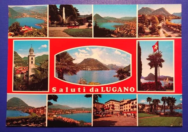 Ancienne Carte Postale Ak Lugano Luganer Lac Monte San Salvator Suisse De