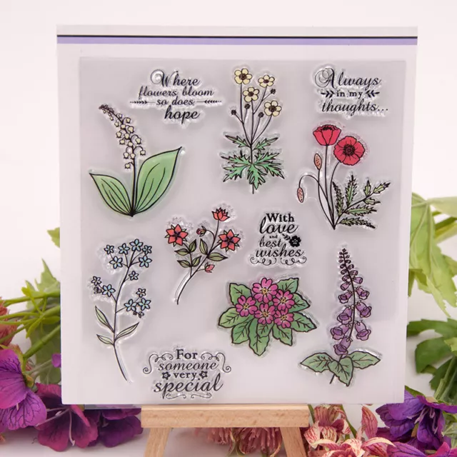 Flourish Silicone Clear Stamp for Scrapbooking Embossing Card Making Album Craft