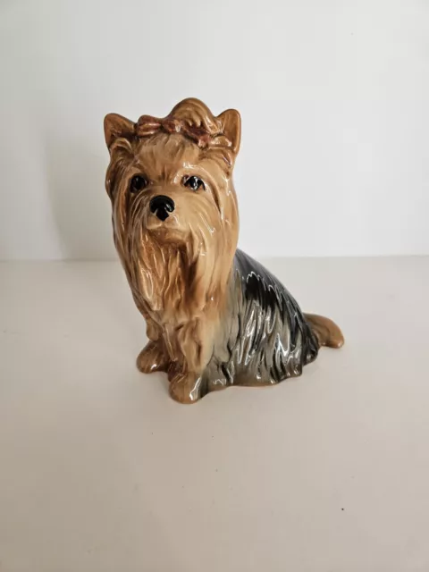 Yorkshire Terrier Yorkie Dog Brown Bow