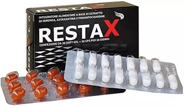 RESTAX 30 Cps + 30 Softgel - Alopecia Androgenetica Maschile