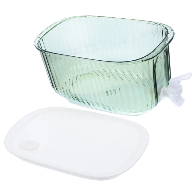 Botella de agua fría recipiente grande recipiente de limón tetera plástico verde