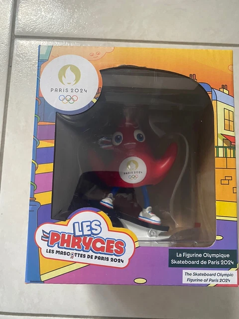 Figurine Mascotte Skateboard Les Phryges, JO Paris 2024, 12,5 Cm, NEUVE