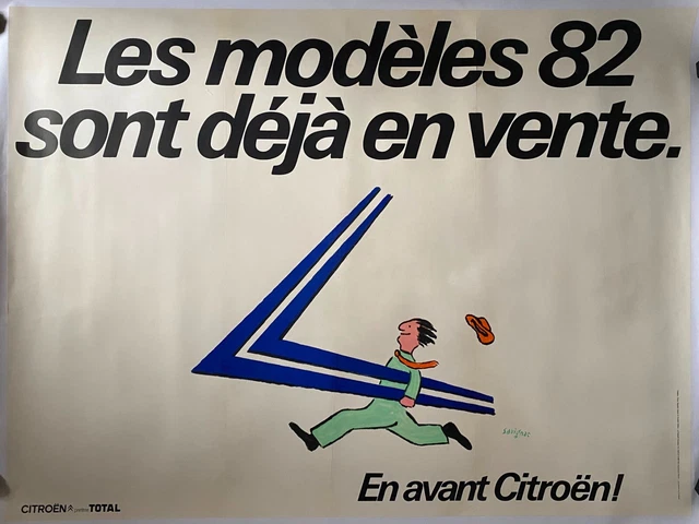 Affiche entoilée EN AVANT CITROEN Les modèles 82 RAYMOND SAVIGNAC Auto 117x156cm