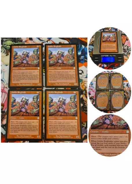 4× MTG Goblin Ringleader Playset Nm Card Magic the Gathering Apokalypse Karte