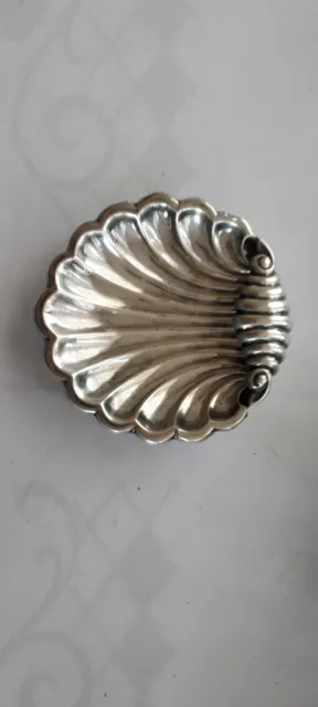 Fine Vintage Solid Silver Scallop Shell Dish Hallmarked Oporto BIN