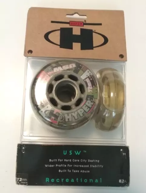 Hyper Wheels In Line Skates Replacement Recreational Clear 72MM 76MM 82A Wheels