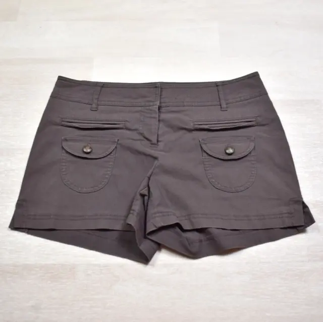 McBling Bisou Bisons Hot Pants Shorts Brown Bareback Mini Pockets VTG 2000s Y2K
