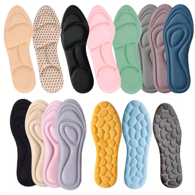 Unisex 4D Memory Foam Orthopaedic Shoe Insoles Pads Comfort Foot Feet Heel AU