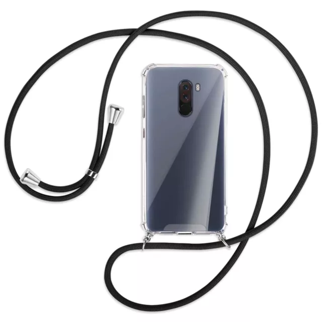 Collier pour Xiaomi Pocophone F1 / Poco F1 noir (A) Etui Coque avec cordon