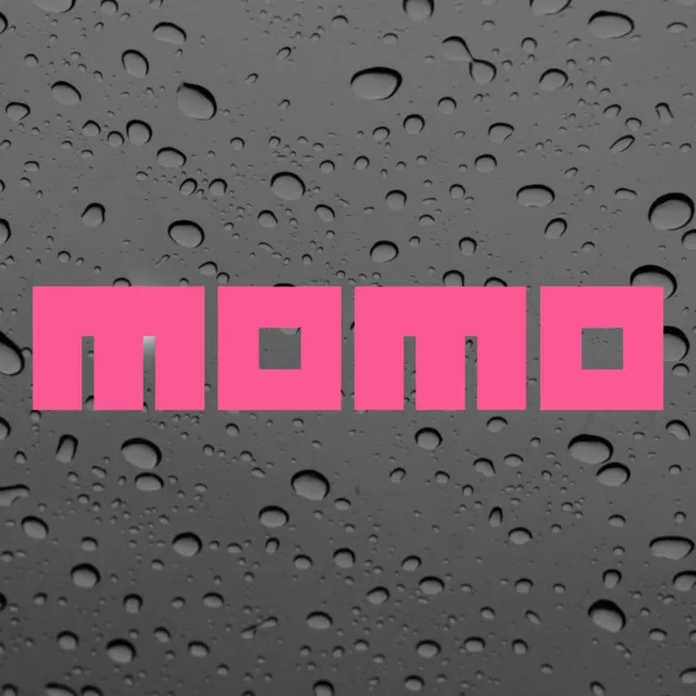 Momo X2 Pair Stickers White Graphics Decal Sticker Race Track Jdm Jap Car Pink
