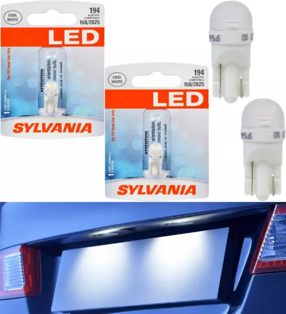 Sylvania Luz LED 194 T10 Blanco 6000K Dos Bombillas Licencia Placa Tag Mejora