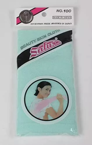 Salux Nylon Japanese Beauty Skin Bath Wash Cloth/Towel- Aquamarine Green by S...