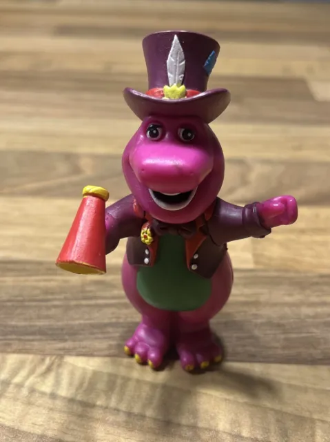 Rare Barney The Dinosaur Figure With Top Hat And Megaphone 2007 Circus Barney