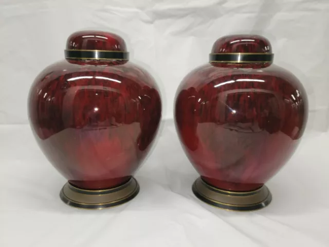 1930s SEVRES PAUL MILLET art deco lidded Jar Ox blood french porcelain PAIR 5383