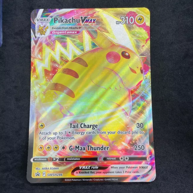 JUMBO Pikachu VMAX SWSH286 OVERSIZED Black Star Promo Pokemon TCG Card NM