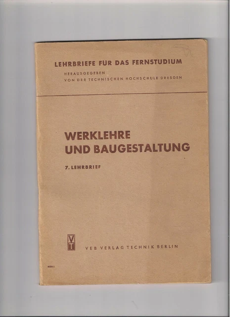 Werklehre und Baugestaltung1954  alter Beruf Dachdeckung