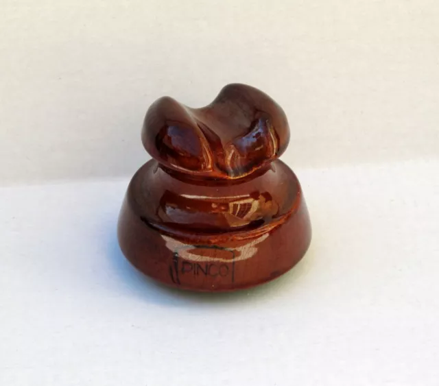 Pinco Brown Ceramic / Porcelain Saddle Electrical Pole  Insulator