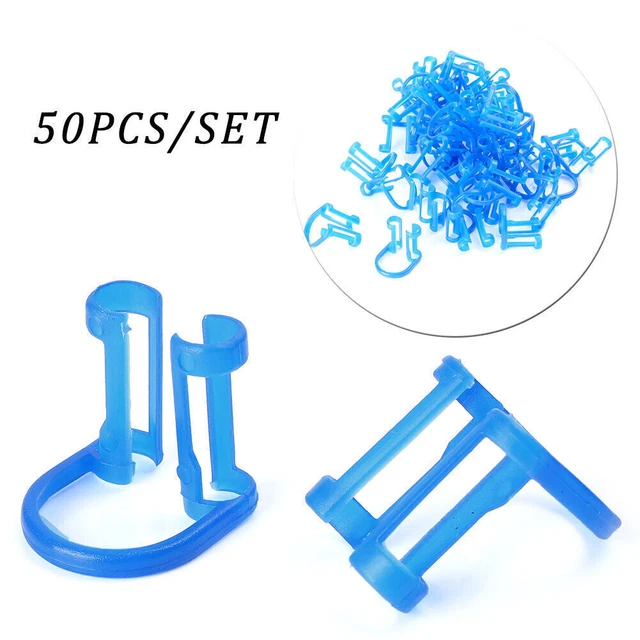Disposable Cotton Roll Holder Blue Clip Fit Dental Clinic 50pcs Industry Goods