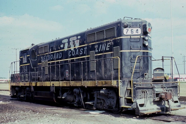 ORIGINAL 1976 RAILROAD SLIDE SEABOARD COAST LINE 764 ex Atlantic Coast Line