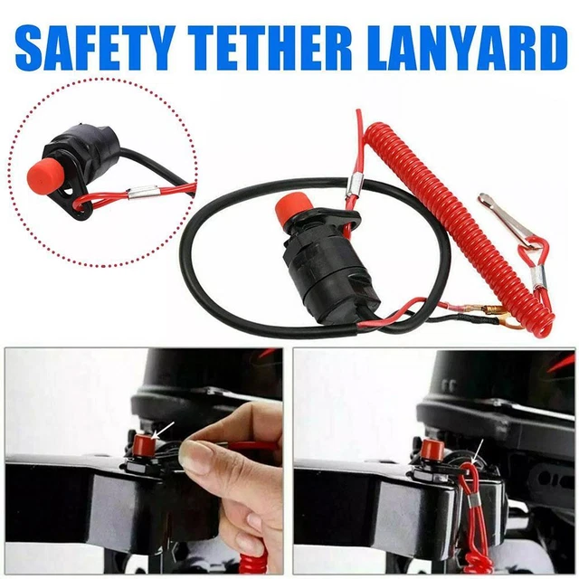 Interruttore Arresto Emergenza Motore Barca - Con Cordino Di Sicurezza - Universale Per Motori Fuoribordo - Foto 12