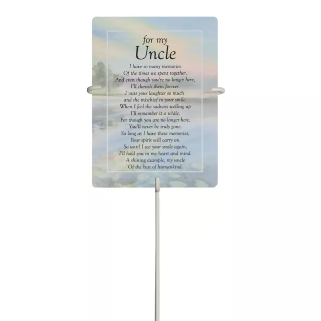 Uncle Waterproof Graveside Memorial Card and Weatherproof 30cm card Holder