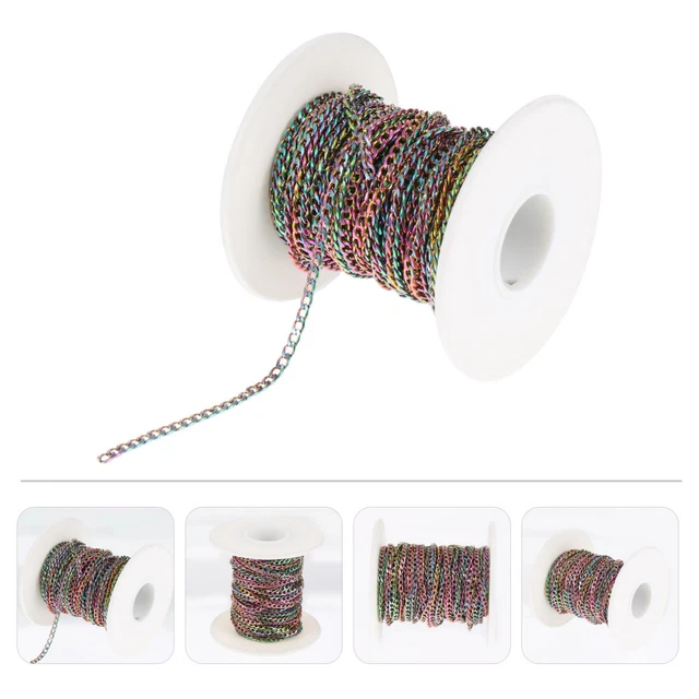 Stainless Steel Colorful Chain Man Bulk Necklaces Lady Parts
