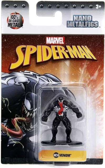 Venom Nano Metalfigs Marvel Spider-Man DieCast Metal Figura de acción NUEVO