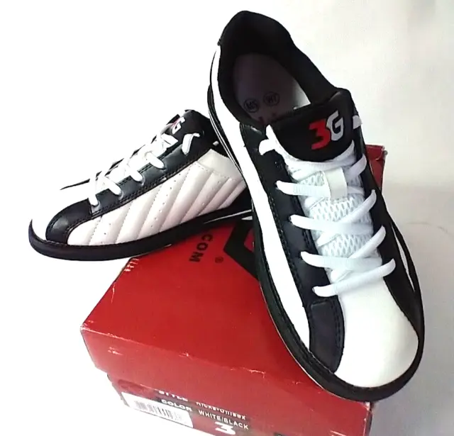 3G Bowling Shoes Size 5M/7W Kicks SK 100 White/Black - New with Cosmetic Issue